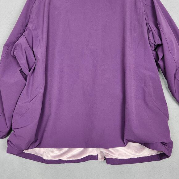 Duluth Trading Co Jacket Womens XL Purple Softshell Hooded Faux Fur Lined Zip - Picture 8 of 14